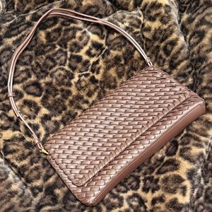 Zara Woven Chocolate Handbag